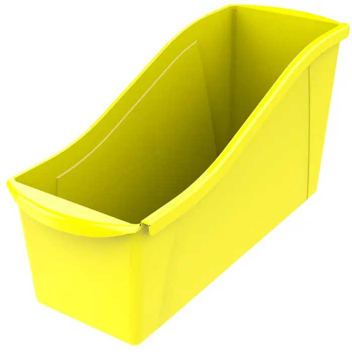 Storex Interlocking Book Bins, 14-1/4 x 5-1/4 x 7 Inches, Large, Yellow, Pack of 6 Free Delivery